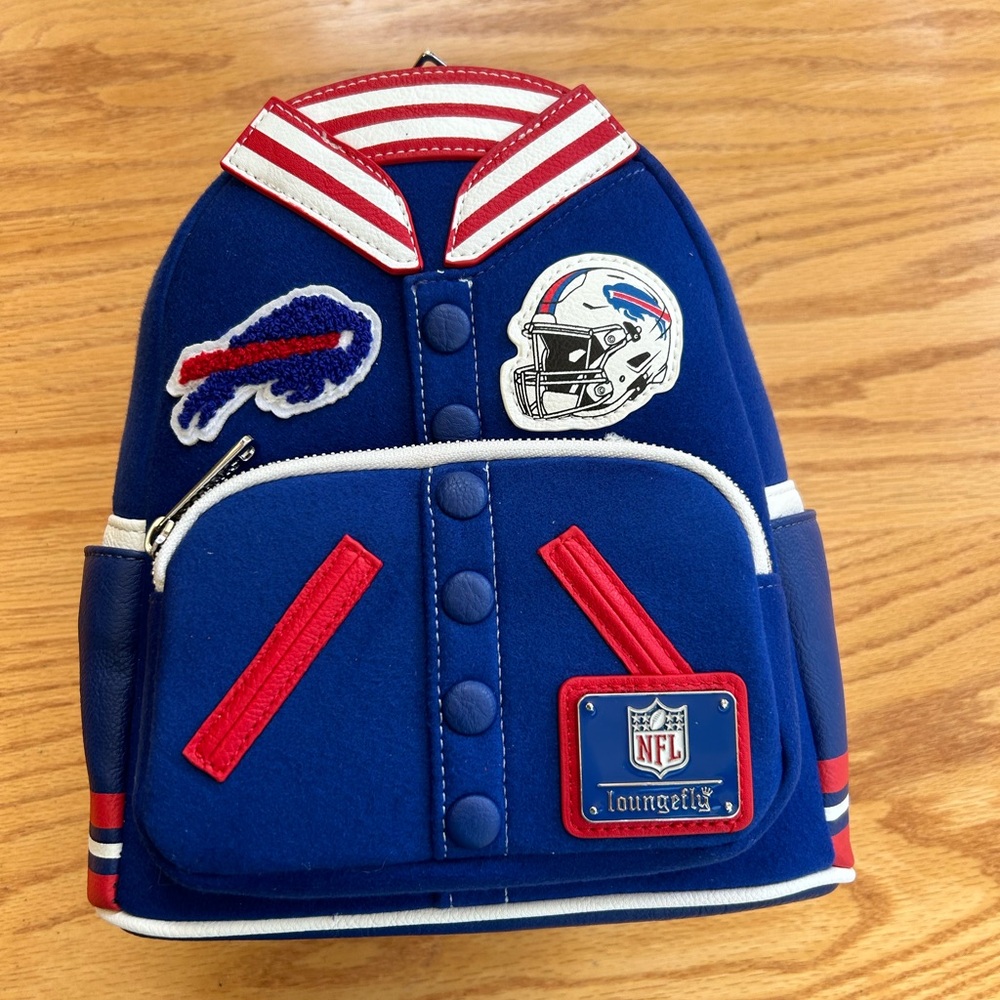 Loungefly Buffalo Bills Blue Red White Mini Backpack